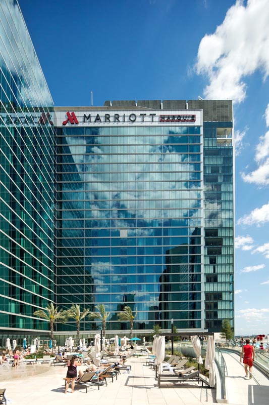 Pool deck and Lazy River at Downtown Houston Marriott Marquis