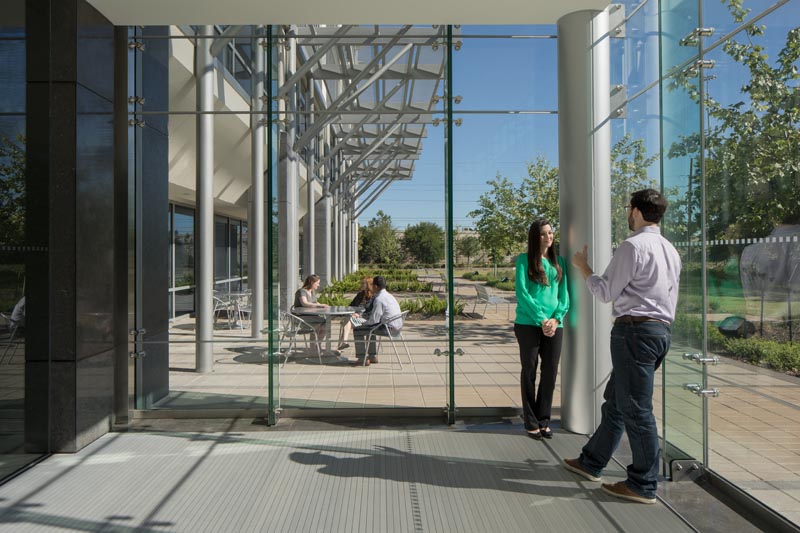 Offices at Greenhouse 2-story lobby